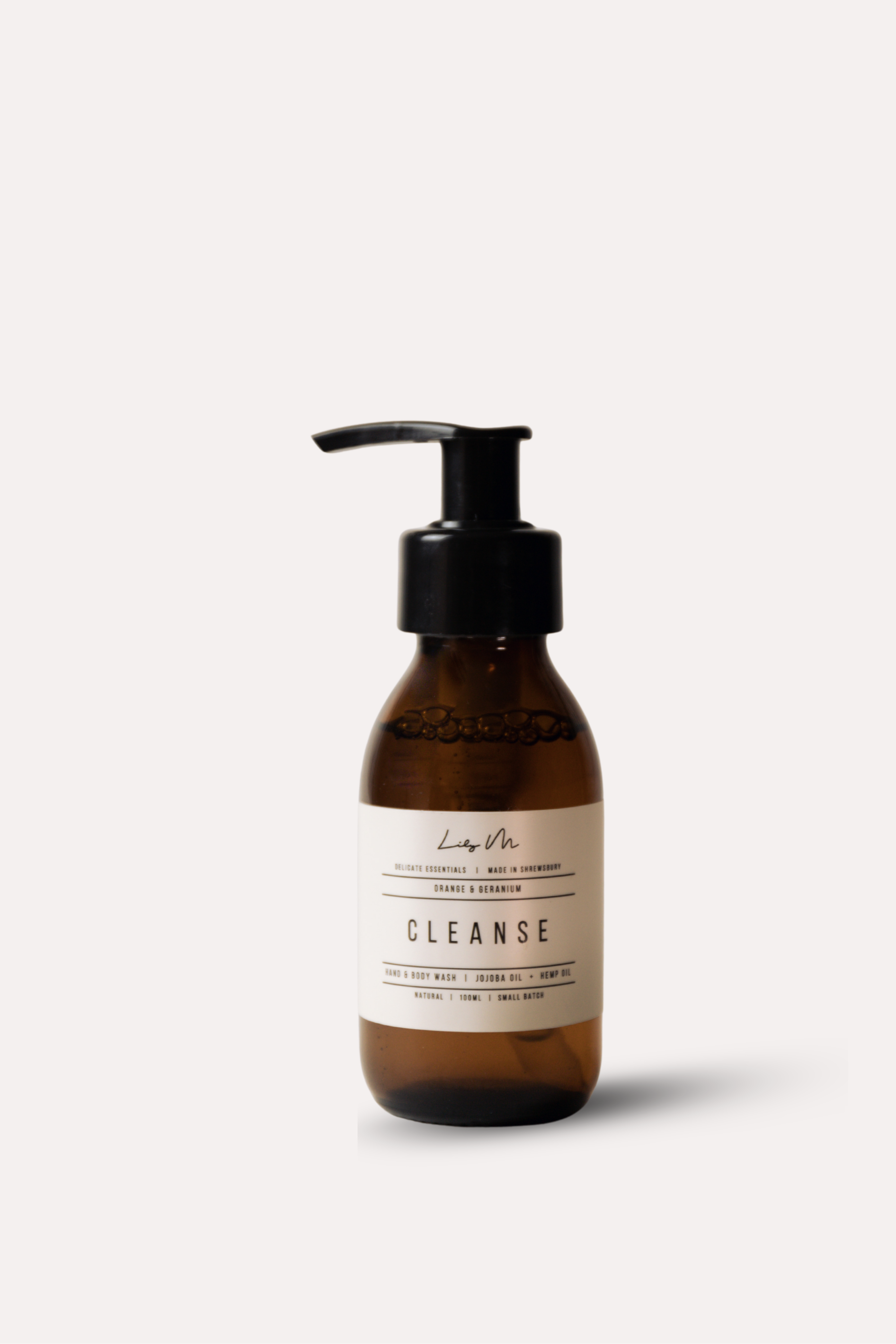 hand wash bottle 100ml on white background