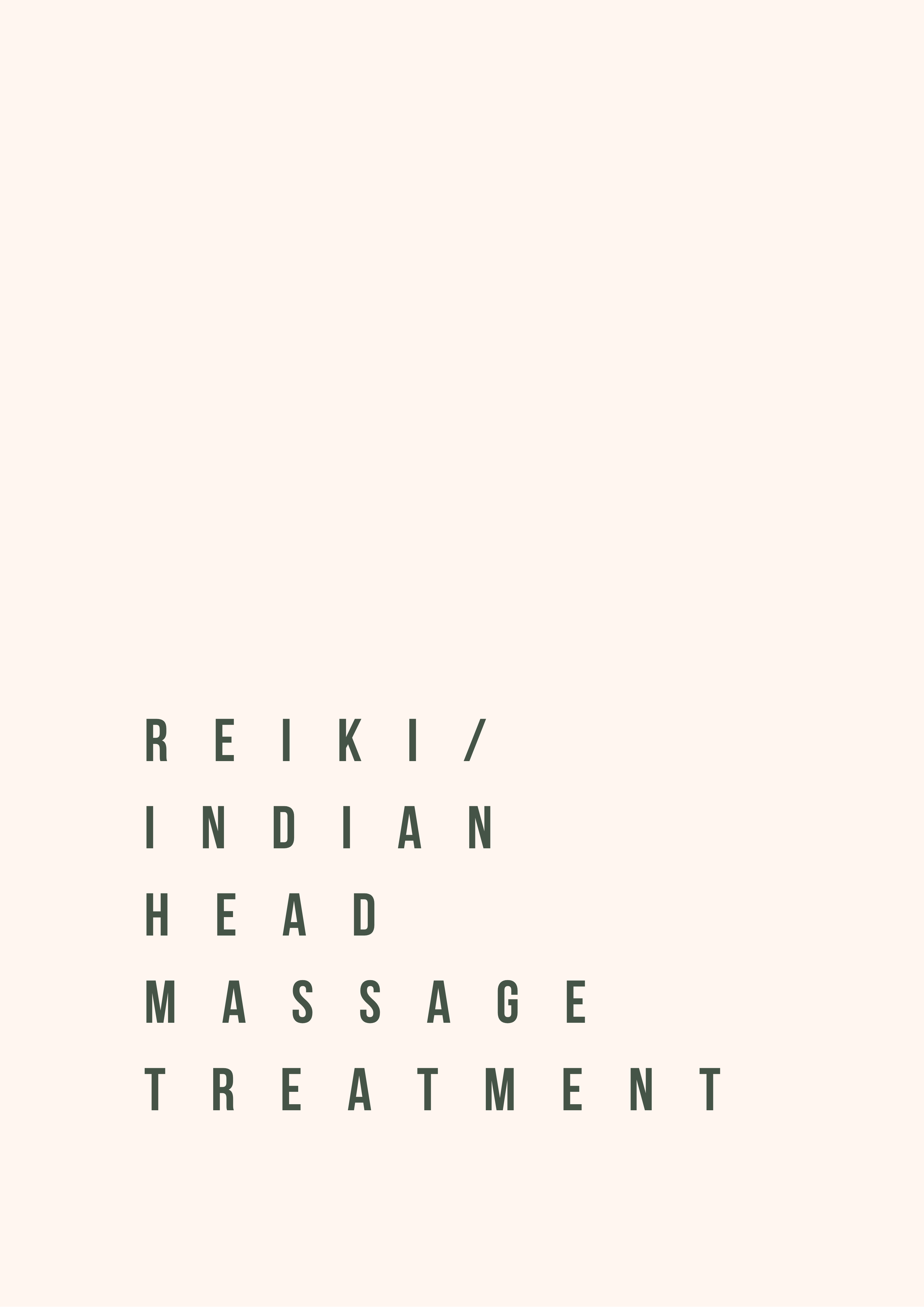 1st July Reiki & Indian Head Massage Treatments