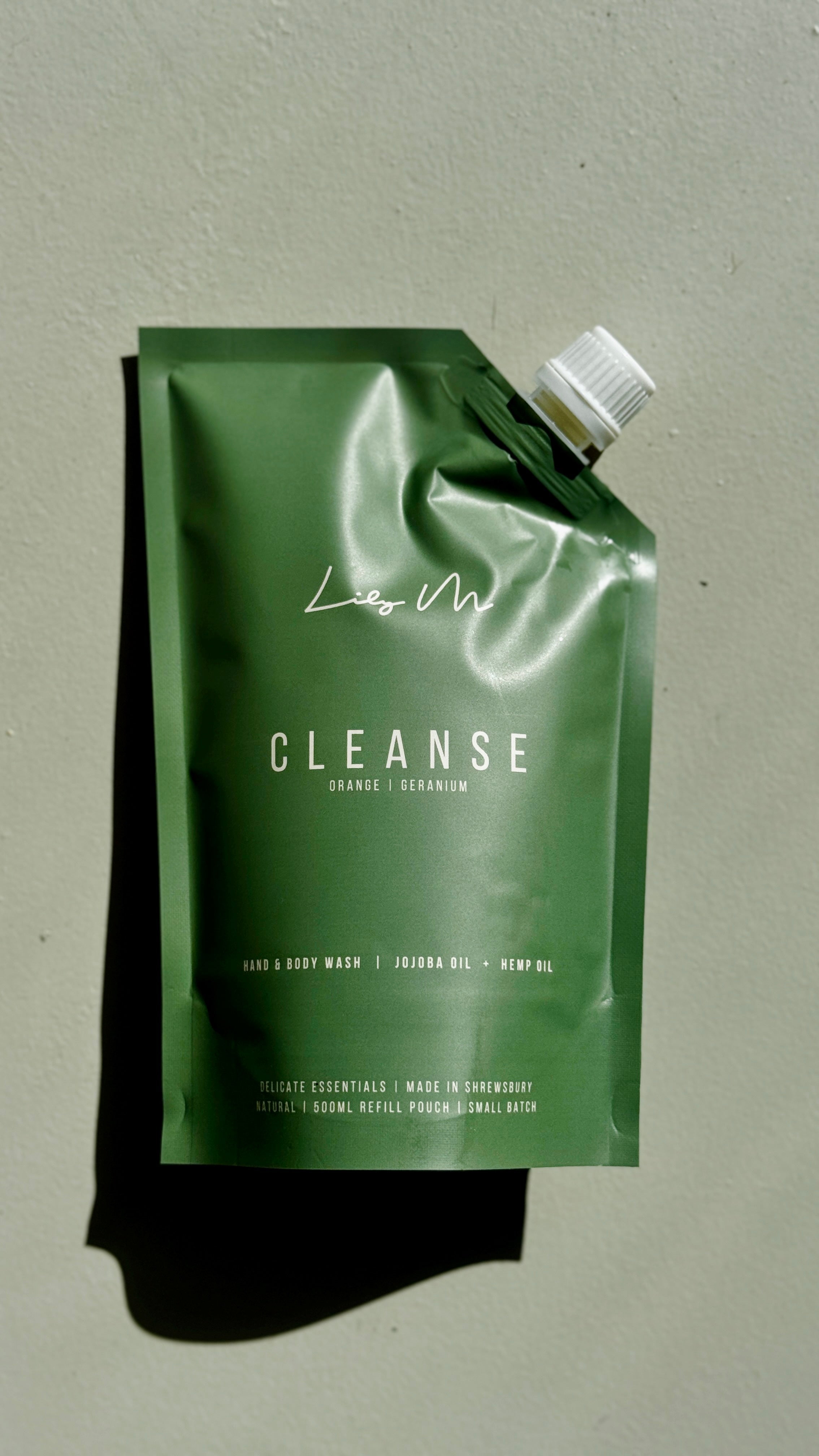Refill Pouch Cleanse Orange & Geranium Hand & Body Wash - 500ml