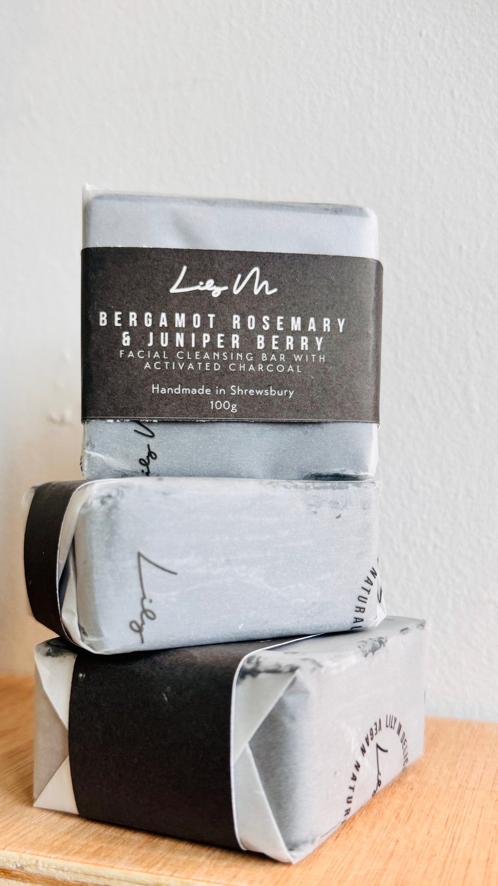 Cleansing Bergamot Juniper Berry & Rosemary Charcoal Face Cleanser Bar/ shave bar