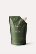 Green packaging with a white pump on a light gray background