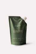 Green pouch labeled 'Cleanse' on a white background